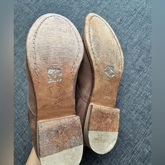 Free People Rogue Darby Brown Leather Oxfords Size 37 - Picture 11 of 11